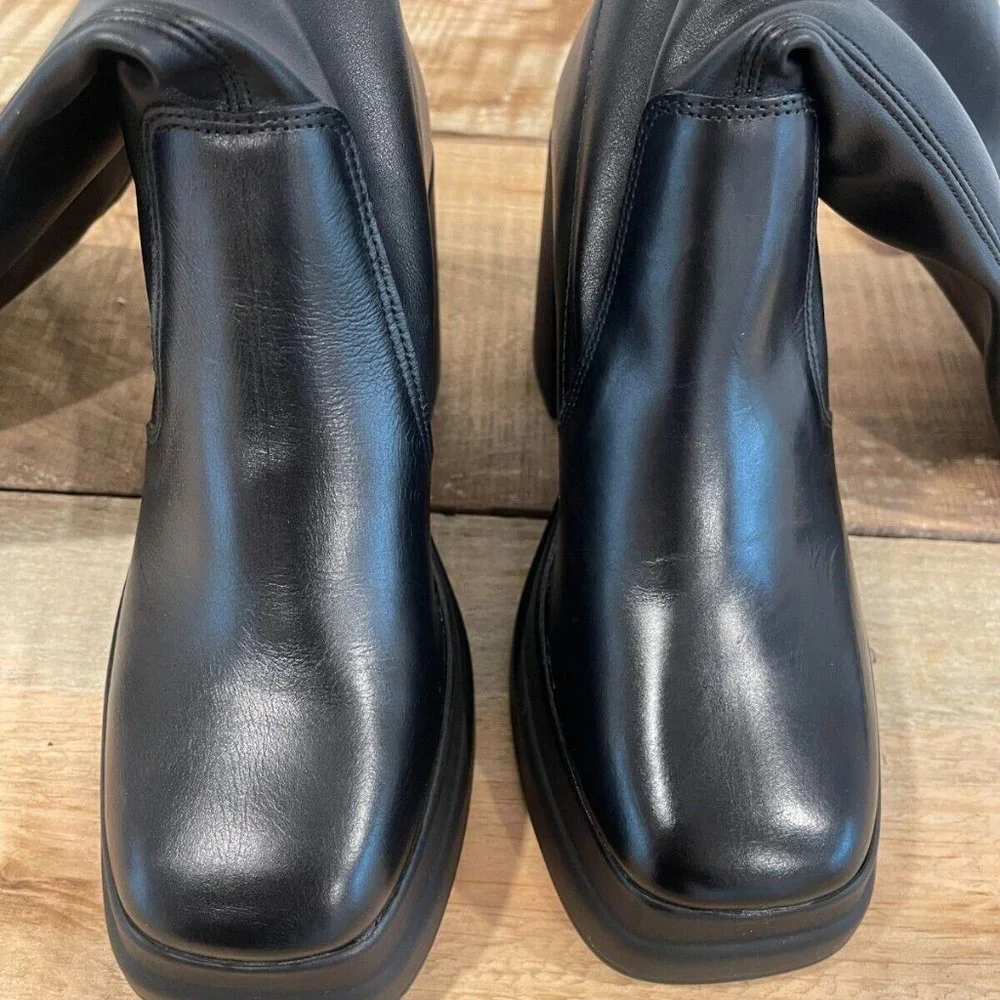 Free People Double Stack Over the Knee Boots Black Size 37 Brand New  Orig. $298 - Picture 4 of 10